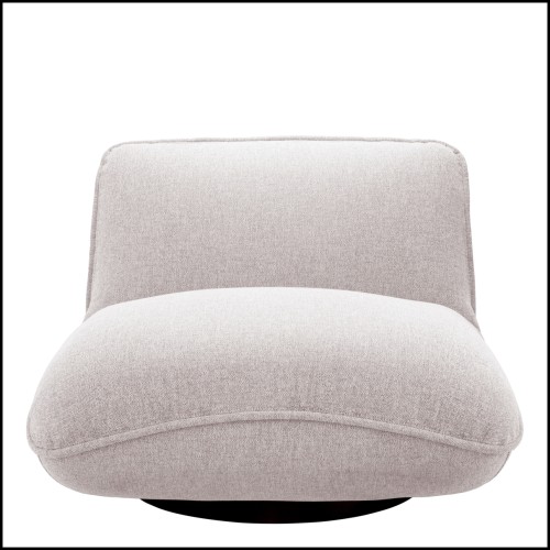 Chaise d’extérieur 24 - Relax - Fauteuil de patio en Florent beige avec base noire - Pacific Compagnie.