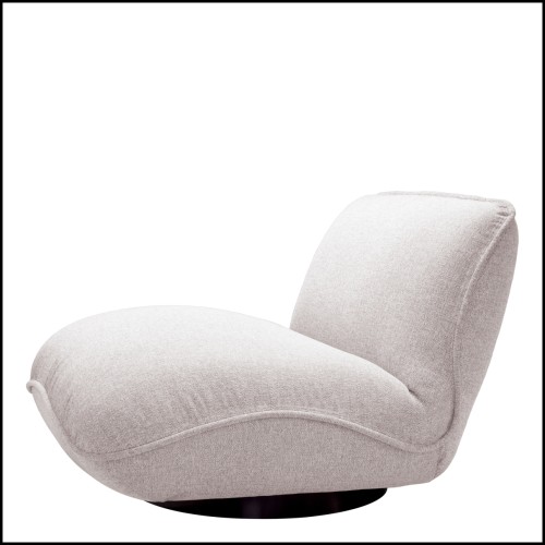 Chaise d’extérieur 24 - Relax - Outdoor lounge chair with Florent beige upholstery - Pacific Compagnie.
