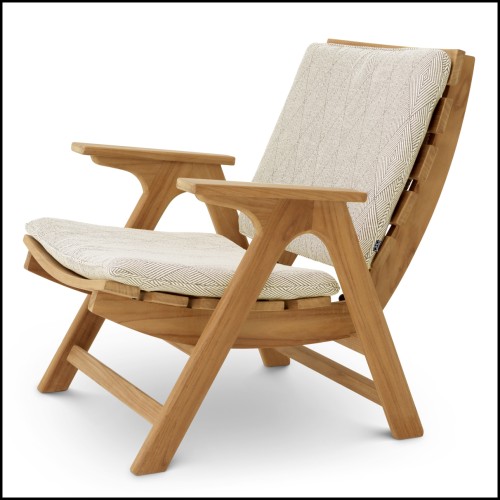 Chaise d’extérieur 24 - Oceanview - Chaise de jardin en acento noir blanc - Pacific Compagnie.