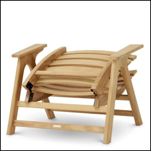 Chaise d’extérieur 24 - Oceanview - Spacious outdoor lounge chair with sturdy teak wood construction - Pacific Compagnie.