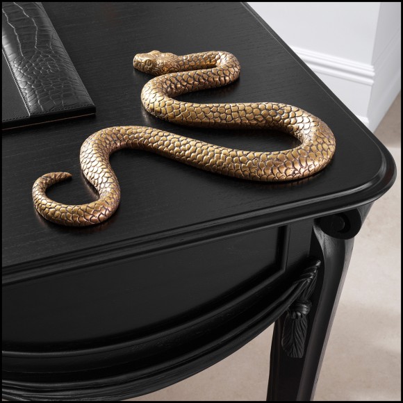 Objet décoratif 24 - Serpent - High-end decorative serpent object with vintage brass and laiton details - Pacific Compagnie.