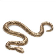 Objet décoratif 24 - Serpent - Brass serpent decorative item with laiton vintage finish - Pacific Compagnie.