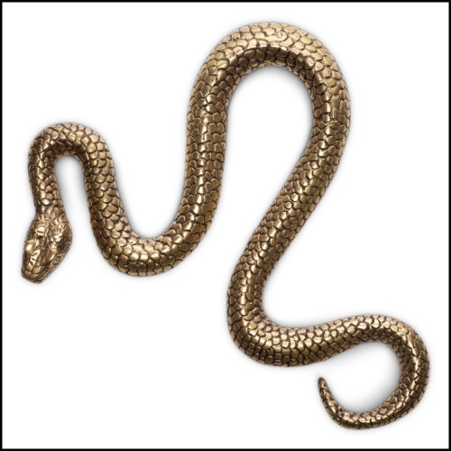 Objet décoratif 24 - Serpent - Animaux décoratifs de luxe en laiton - Pacific Compagnie.