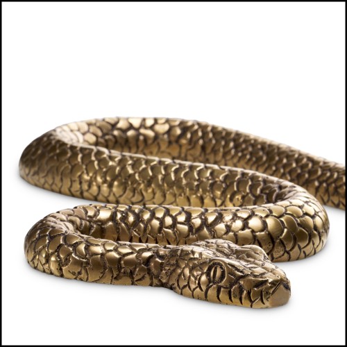 Objet décoratif 24 - Serpent - Decorative serpent object in laiton material with unique design - Pacific Compagnie.