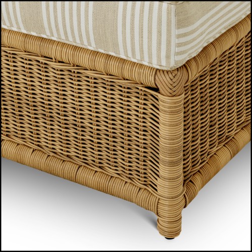 Lit de jour modulaire d’extérieur 24 - Hampton - Décoration de jardin avec canapé en Saville beige - Pacific Compagnie.