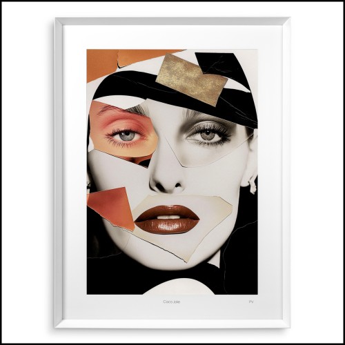 Impression 24 - Coco Jolie par Philippe Vogelenzang - Peinture de luxe en cadre bois blanc - Pacific Compagnie.