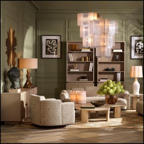 Impression 24 - Window Trellis par Michael Willett - Luxury wooden frame artwork with 24-window trellis design - Pacific Compagn