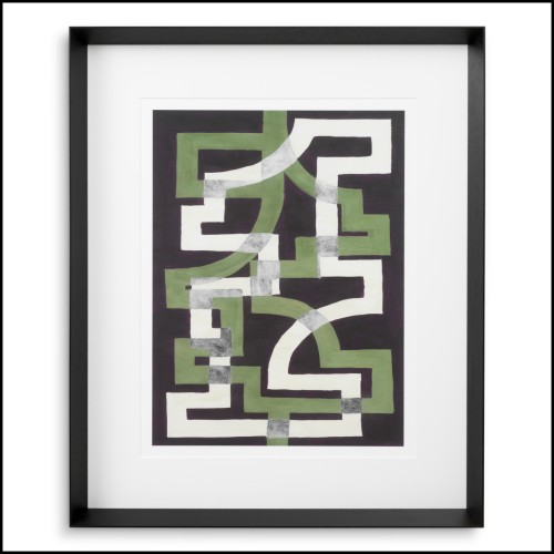 Impression 24 - Window Trellis par Michael Willett - Black wood frame with clear glass, featuring Michael Willett's artwork - Pa