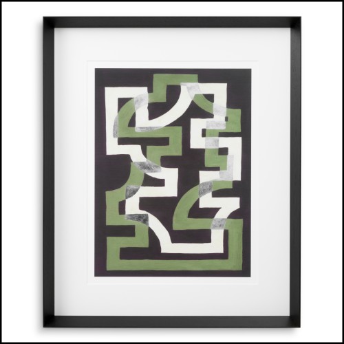 Impression 24 - Window Trellis par Michael Willett - High-end decorative piece with 24-window trellis pattern, in black and clea