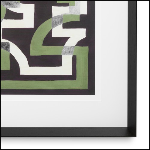 Impression 24 - Window Trellis par Michael Willett - Modern luxury wall decor with a 24-window trellis pattern, crafted with bla