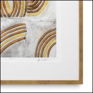 Impression 24 - Refined Catena par Michael Willett - Peinture abstraite avec touches de doré - Pacific Compagnie.