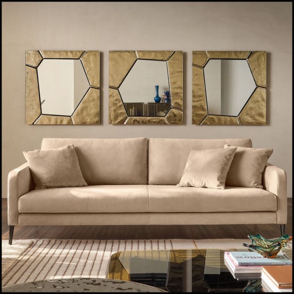 146 - CON144-DF - Canapé design en cuir ou tissu, plusieurs couleurs disponibles - Pacific Compagnie.