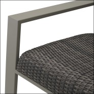 Canapé d’extérieur 24 - Belle Vue - eichholtz brand outdoor sofa in grey and faux rotin - Pacific Compagnie.