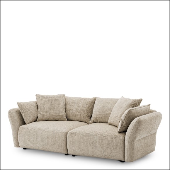 Canapé 24 - Zevron - Luxury sofa with Alvyn crème color and goose down filling - Pacific Compagnie.