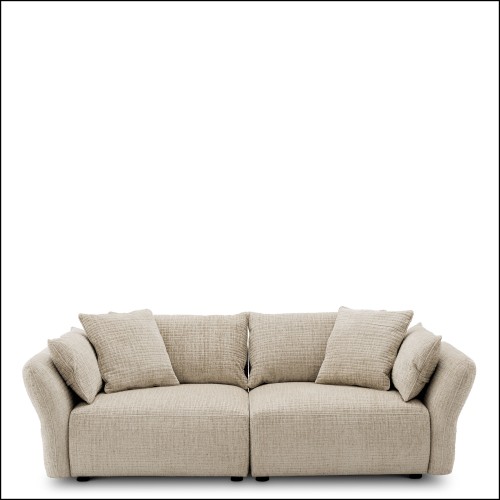 Canapé 24 - Zevron | Canapé en plumes d’oie et contreplaqué, couleur Alvyn crème - Pacific Compagnie.