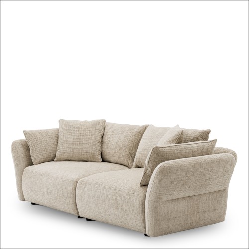 Canapé 24 - Zevron | Canapé de luxe en contreplaqué et plumes d’oie, dimensions 234 cm - Pacific Compagnie.