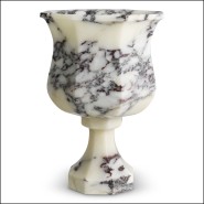 Vase 24 - Bennington - Luxury white marble vase with unique texture - Pacific Compagnie.