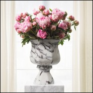 Vase 24 - Bennington - Elegant white Carrara marble decorative vase - Pacific Compagnie.