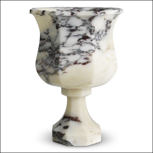 Vase 24 - Bennington - Décoration de luxe en marbre blanc et Carrara - Pacific Compagnie.