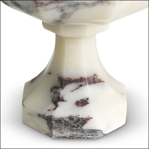 Vase 24 - Bennington - Stunning white marble vase with subtle pattern - Pacific Compagnie.