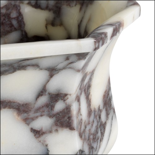 Vase 24 - Bennington - Unique and sophisticated white marble vase for statement pieces - Pacific Compagnie.