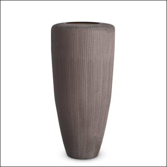 Vase 24 - Isandro - Luxury glass vase with stone finish, 70 cm height - Pacific Compagnie.