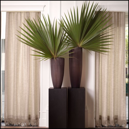 Vase 24 - Isandro - Vase décoratif en verre, type vase et coupe de luxe, finition pierre - Pacific Compagnie.