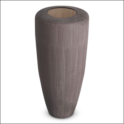 Vase 24 - Isandro - Grande vase, 95 cm height, luxury glass and stone - Pacific Compagnie.
