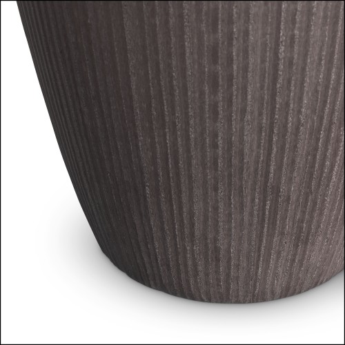 Vase 24 - Isandro - Vase en verre de couleur pierre, pour fleurs ou décoration, disponible en deux tailles - Pacific Compagnie.