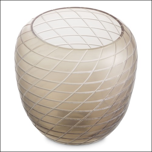 Vase 24 - Tarano - Vase en verre couleur sable pour décoration intérieure - Pacific Compagnie.