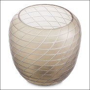 Vase 24 - Tarano - Vase en verre couleur sable pour décoration intérieure - Pacific Compagnie.
