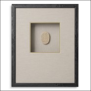 Art mural 24 - Inlay Menes - Peinture de luxe en cadre en bois noir avec verre clair et finition soignée - Pacific Compagnie.