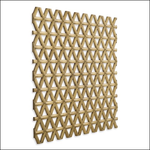 Objet mural 24 - Aureus - Large 120cm laiton wall mural for modern interiors - Pacific Compagnie.