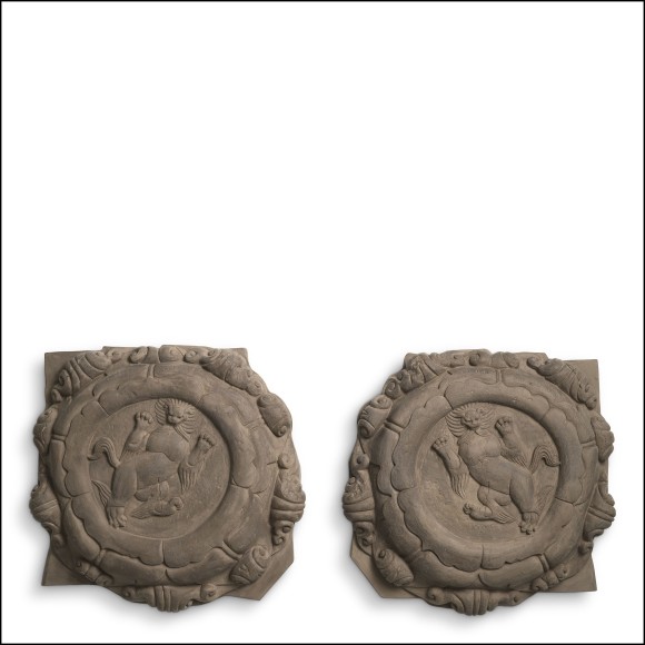 Objet mural 24 - Liao - Luxury wall decoration with grey finish - Pacific Compagnie.