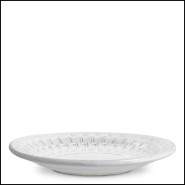 Bol 24 - Nuage - White ceramic decorative object, 47cm diameter, luxury home decor - Pacific Compagnie.