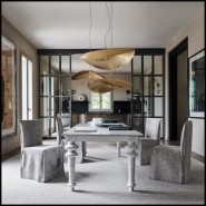 Table 30 - Gray 33 AL | Table Gervasoni - Grise 33 AL - Détail du pied de la table grise - Pacific Compagnie.