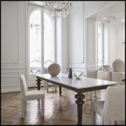 Table 30 - Gray 33 AL | Table Gervasoni - Grise 33 AL - Vue de face de la table grise - Pacific Compagnie.