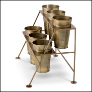 Étagère d’exposition 24 - Maison des Fleurs - High-end display shelf with laiton vintage color and acier inoxydable material - P