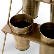 Étagère d’exposition 24 - Maison des Fleurs - Étagère design en acier inoxydable avec finition laiton vintage pour objets décora