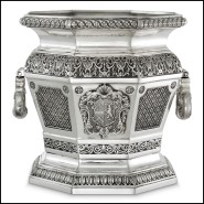 Objet décoratif 24 - Walpole - Pièce décorative en laiton avec finition argent antique, 32 cm de hauteur - Pacific Compagnie.