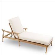 Lit de jour d’extérieur 24 - Manzo - Modern outdoor daybed, natural teak and white accents, sophisticated style - Pacific Compag