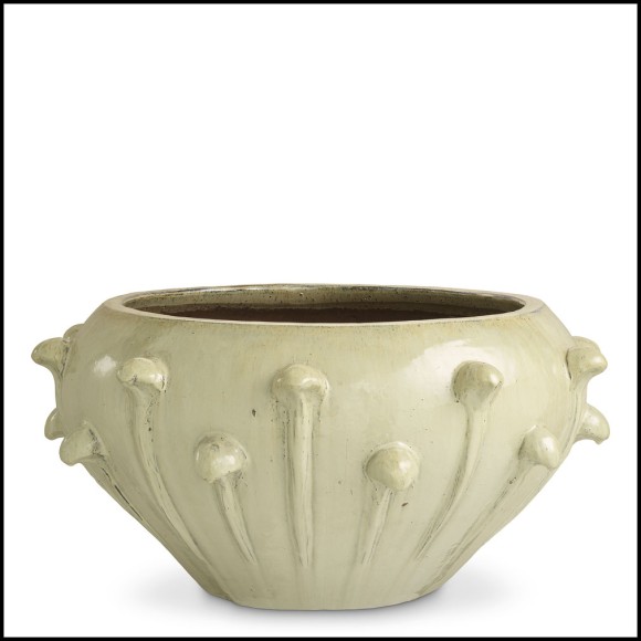 Jardinière d’extérieur 24 - Mistral - Outdoor cache-pot in sand finish, 89 cm diameter - Pacific Compagnie.
