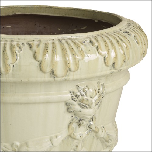 Jardinière d’extérieur 24 - Toulon - Outdoor luxury planter with 60cm diameter and 56cm height - Pacific Compagnie.