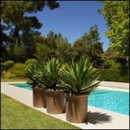 Jardinière d’extérieur 24 - Verdon - Cache-pots extérieur de luxe en finition bronze - Pacific Compagnie.
