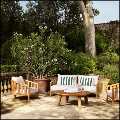 Canapé d’extérieur 24 - Aruba | Canapé d’extérieur 24-Aruba en toile Sunbrella et bois de teck - Pacific Compagnie.