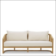 Canapé d’extérieur 24 - Aruba | Canapé d’extérieur 24-Aruba en teck avec coussins en toile Sunbrella - Pacific Compagnie.