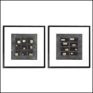 Impression 24 - Black Squares par Michael Willett - Luxury black squares artwork by Michael Willett - Pacific Compagnie.