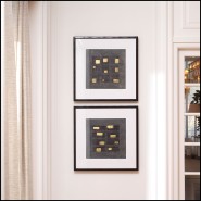 Impression 24 - Black Squares par Michael Willett - Contemporary black and white interior decor piece - Pacific Compagnie.