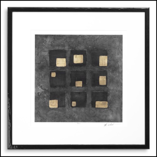 Impression 24 - Black Squares par Michael Willett - Eichholtz brand wooden frame with clear glass - Pacific Compagnie.