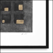 Impression 24 - Black Squares par Michael Willett - Minimalist washed black squares art piece for modern homes - Pacific Compagn